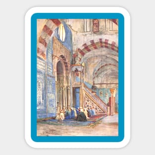 Interior of the Blue Mosque, Cairo in Egypt Sticker